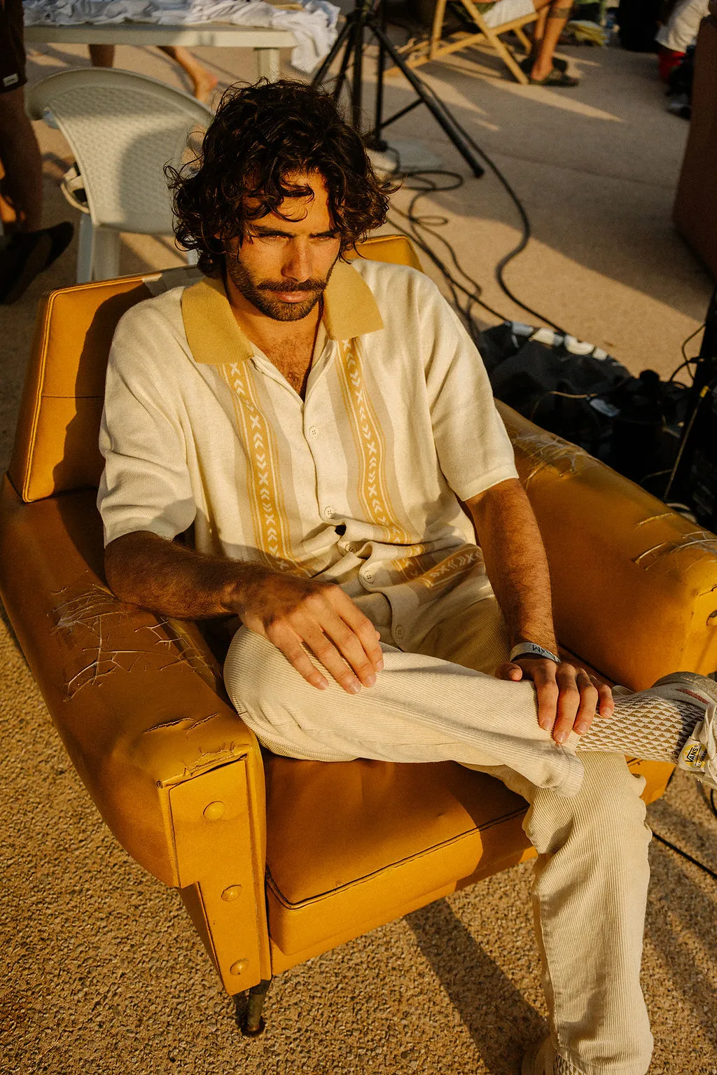 LOMA KNITTED SS SHIRT - NATURAL