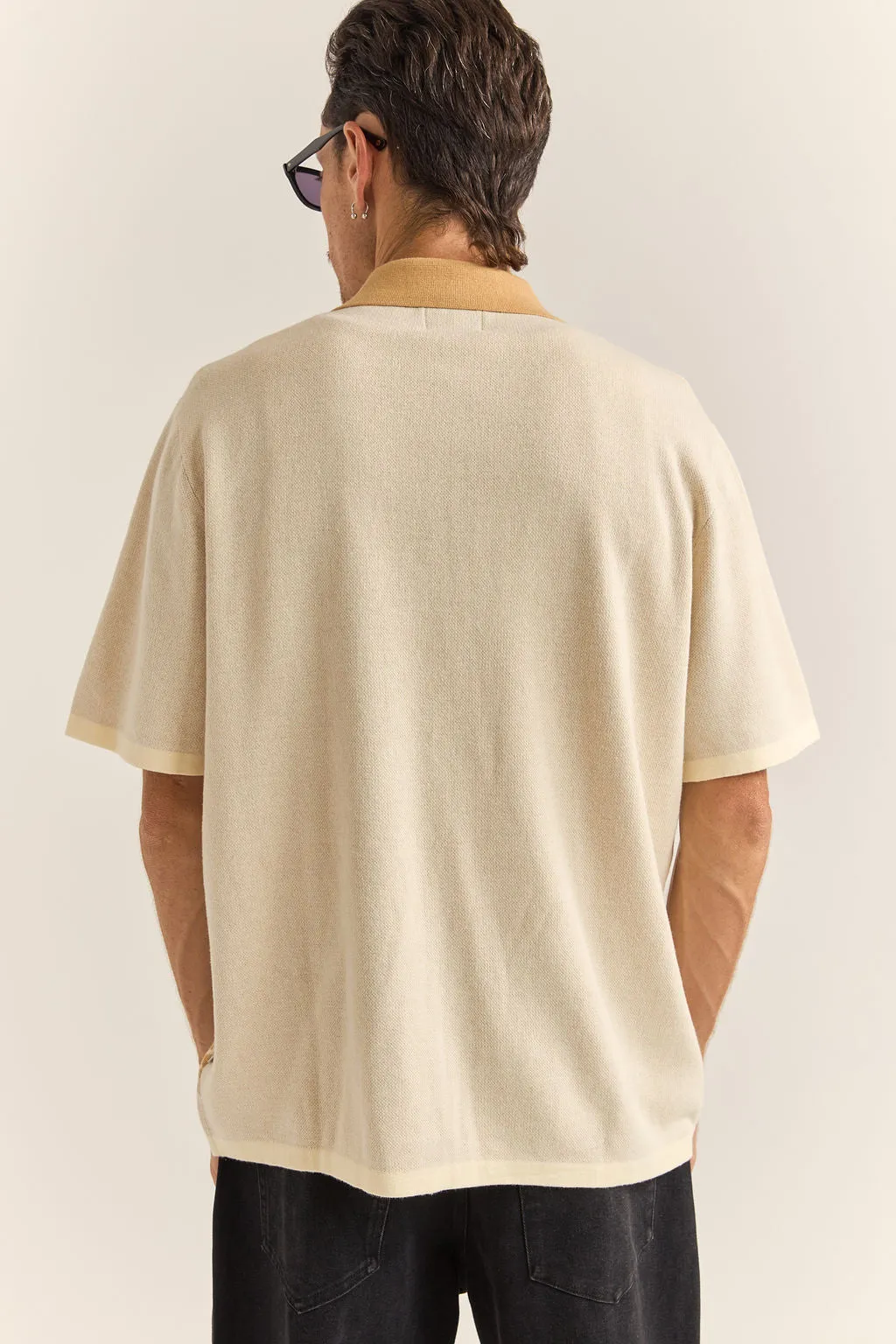 LOMA KNITTED SS SHIRT - NATURAL