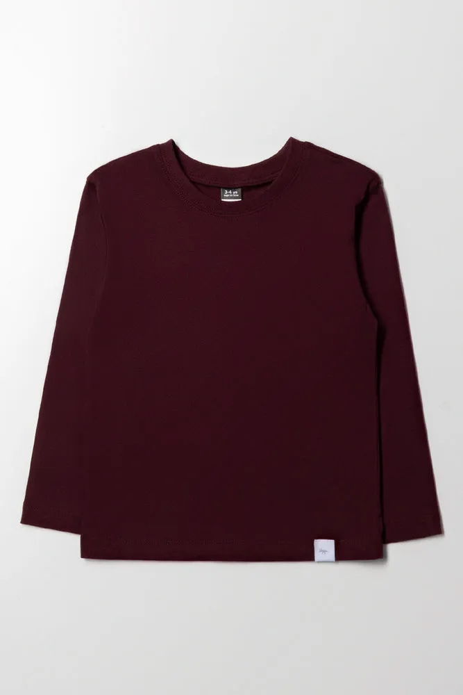 Long Sleeve T-Shirt Burgundy