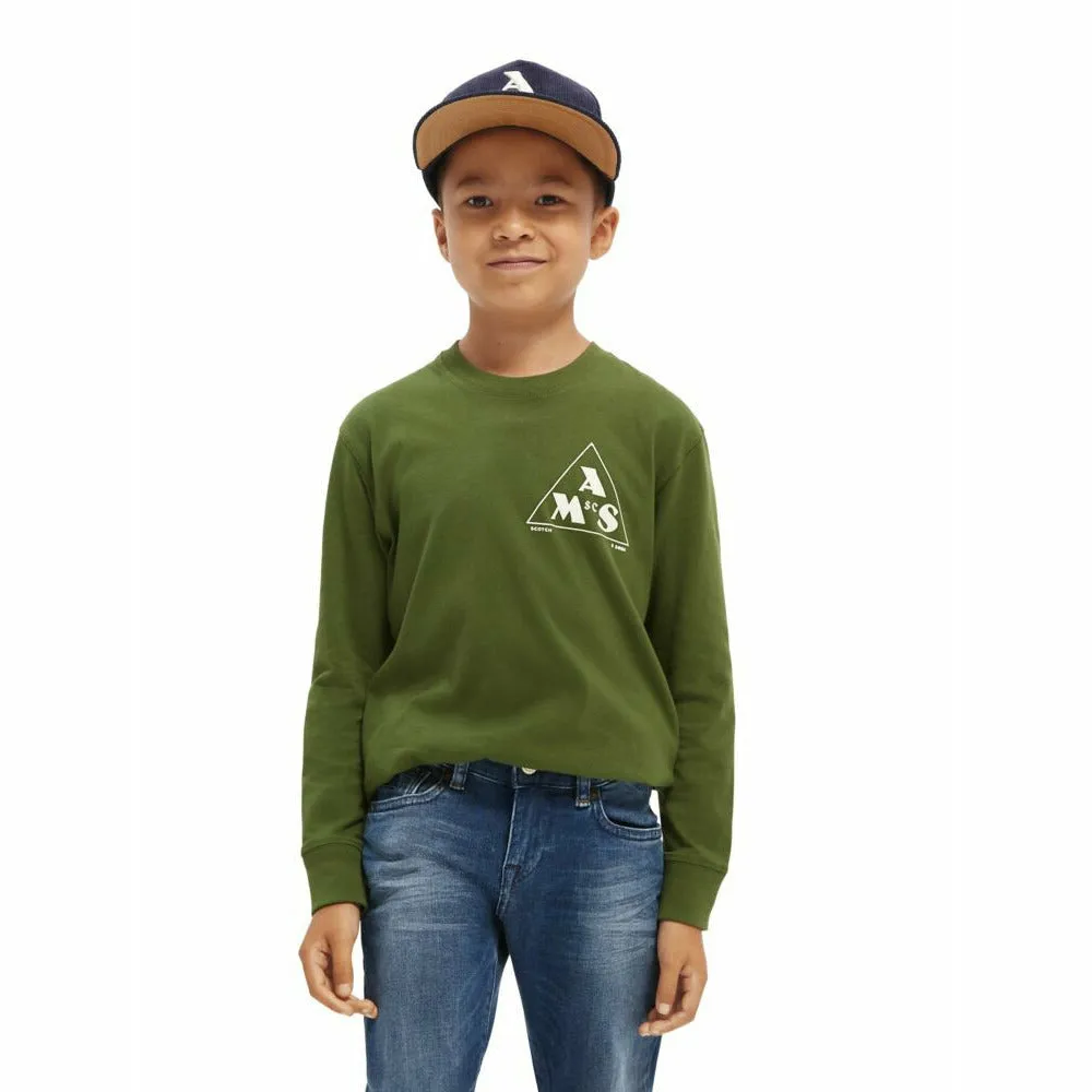 Long-Sleeved Artwork T-Shirt - Military