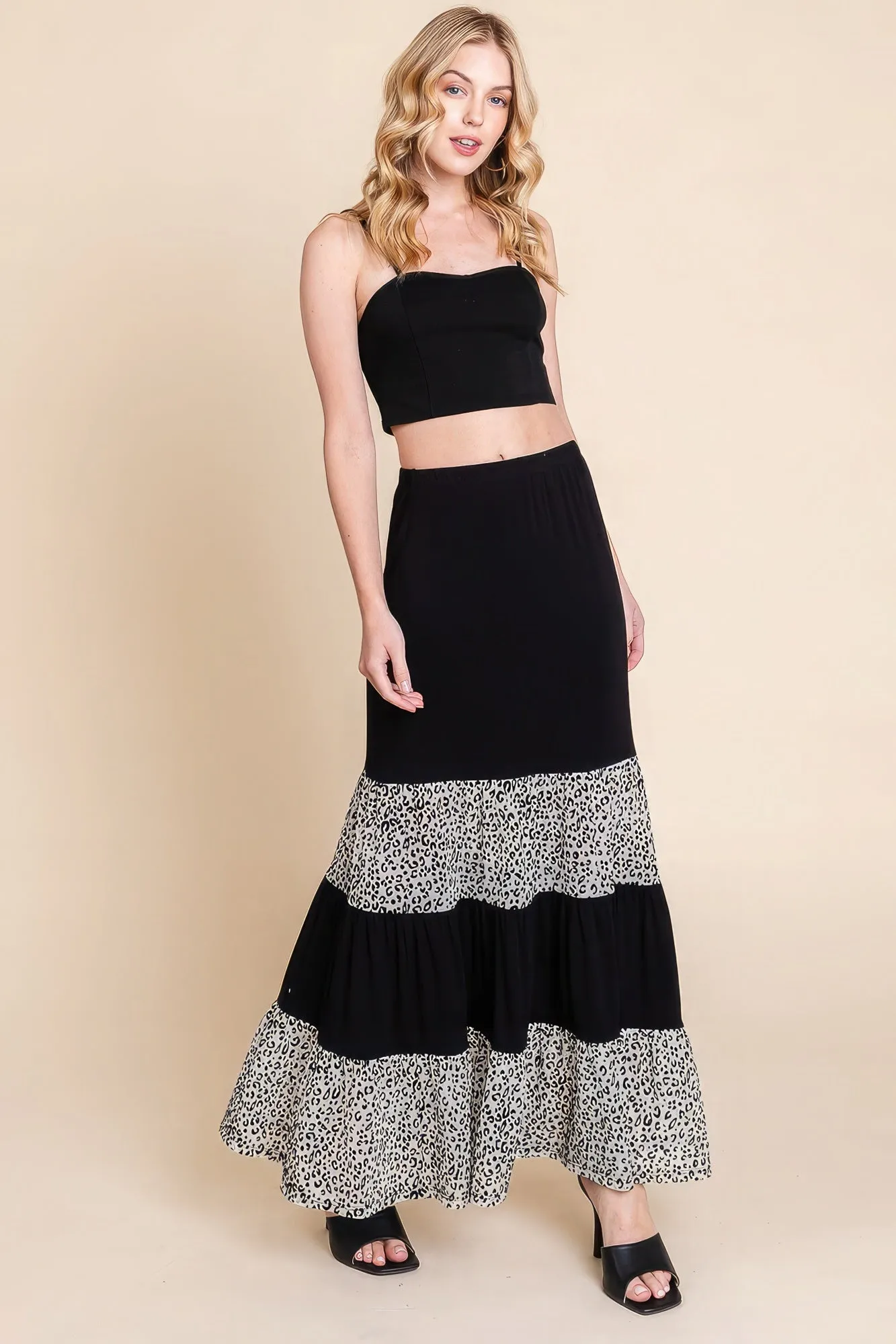 Long Tiered Skirt