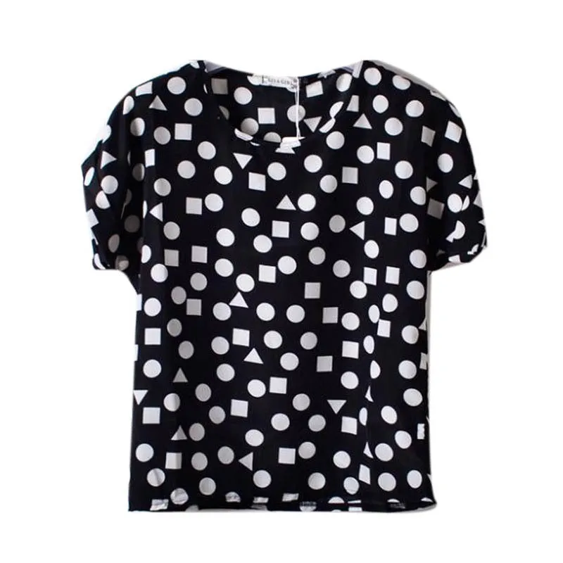 Loose Chiffon T-Shirt Women Tops Girl Chiffon Loose Tee Multicolor T-Shirts
