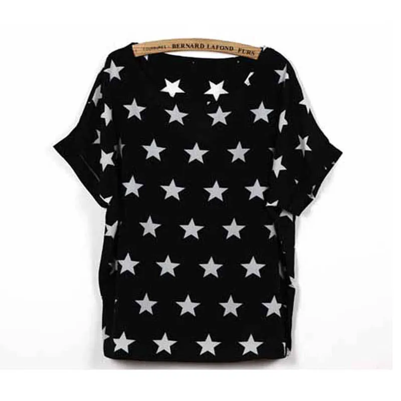 Loose Chiffon T-Shirt Women Tops Girl Chiffon Loose Tee Multicolor T-Shirts