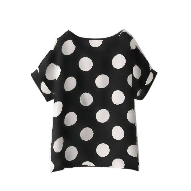 Loose Chiffon T-Shirt Women Tops Girl Chiffon Loose Tee Multicolor T-Shirts