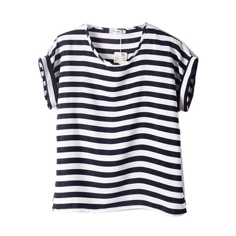 Loose Chiffon T-Shirt Women Tops Girl Chiffon Loose Tee Multicolor T-Shirts