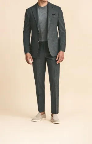 Loro Piana SUMMERTIME Dark Bottle Green Stretch Tropical Wool, Silk & Linen Plain Weave