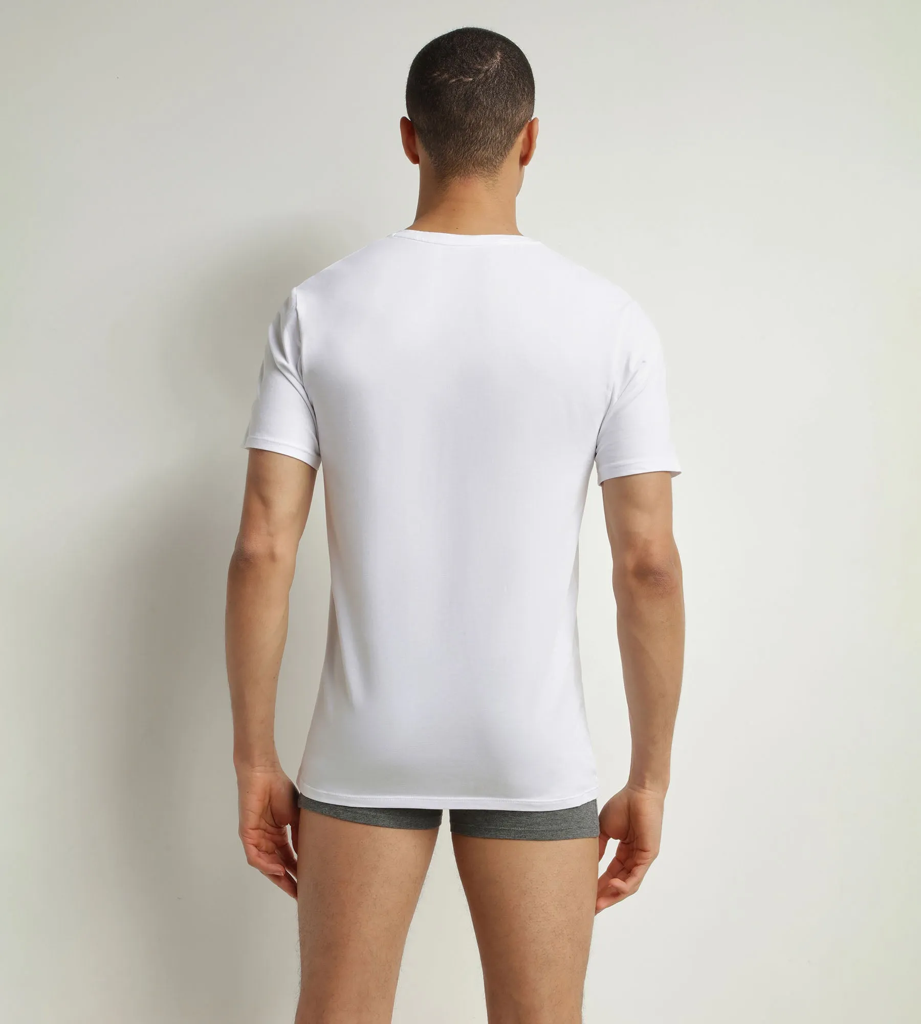 Lot de 2 t-shirts homme en coton bio Blanc à col V Dim Good