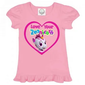 Love Your Zoonicorn, Aliel, Ruffle Girl's Tee