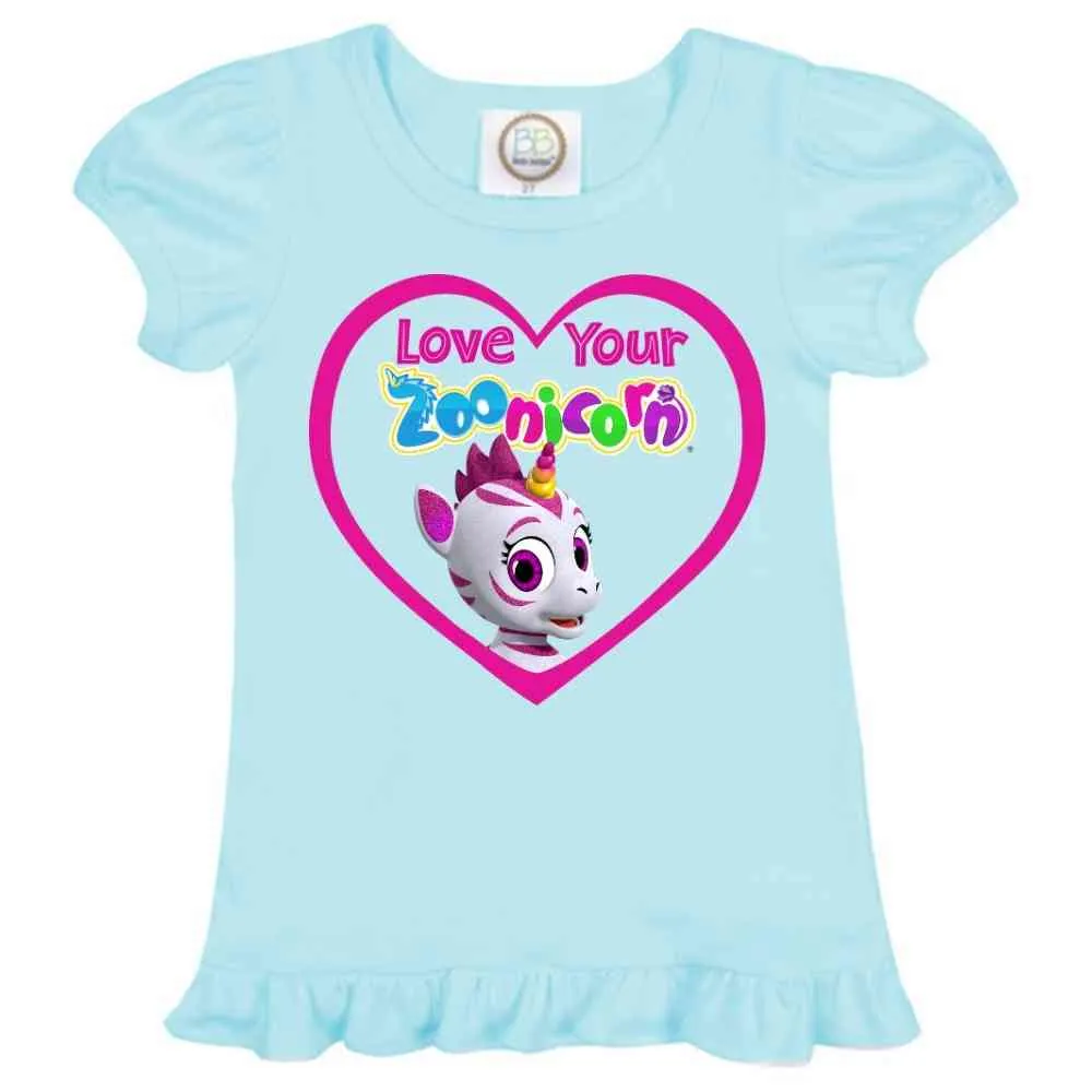 Love Your Zoonicorn, Aliel, Ruffle Girl's Tee