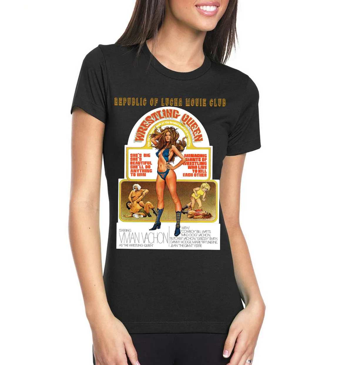 Lucha Movie Club: "WRESTLING QUEEN" t-shirt