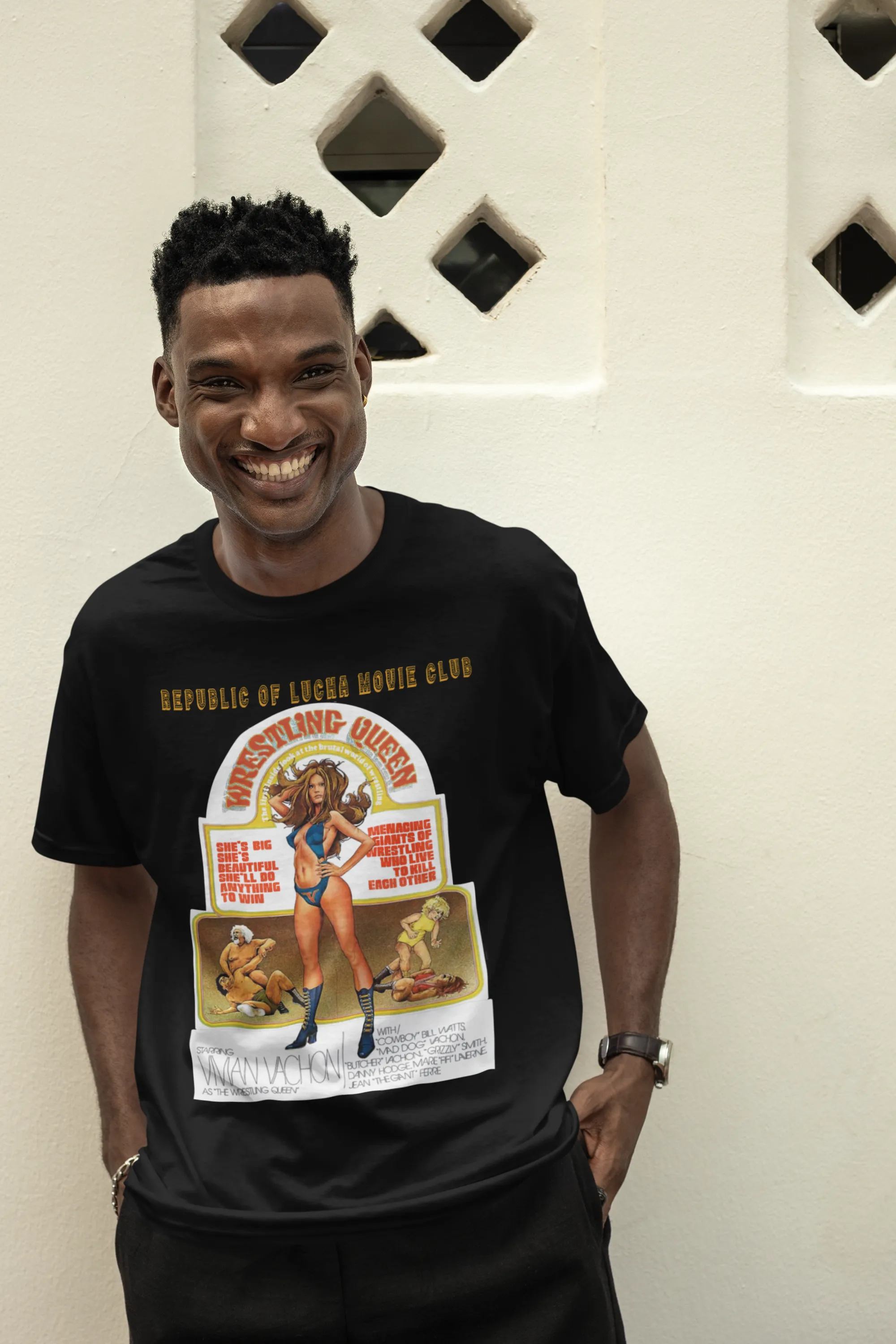 Lucha Movie Club: "WRESTLING QUEEN" t-shirt