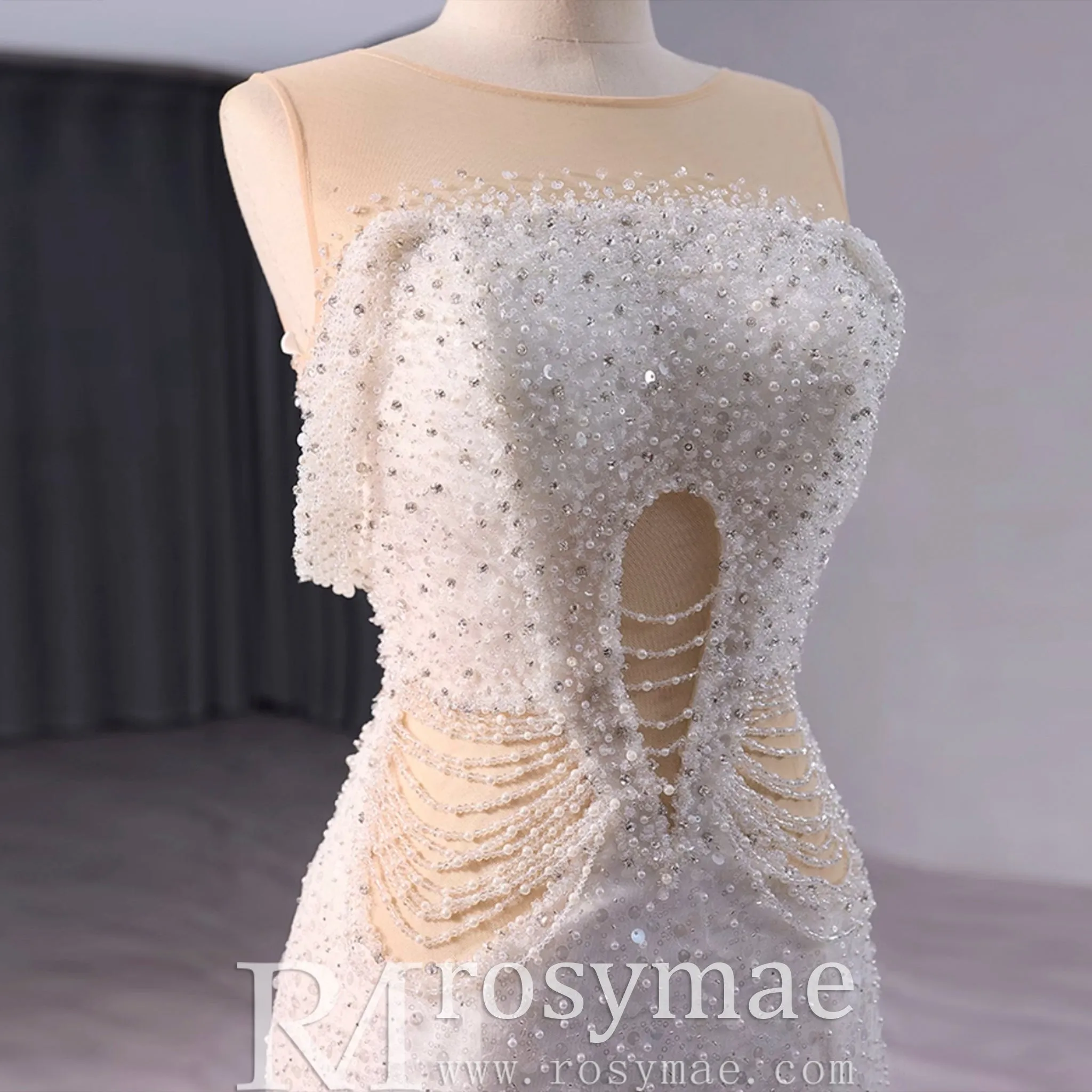 Luxury Mermaid Beaded Wedding Dress Elegant Bridal Gowns