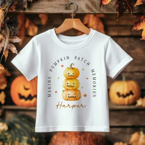 Making Pumpkin Patch Memories Personalised Toddler & Kids T Shirt