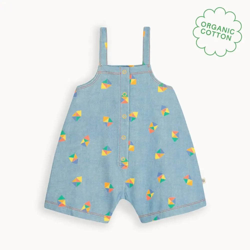 Mako - Beach Hut Denim Dungaree Shorts