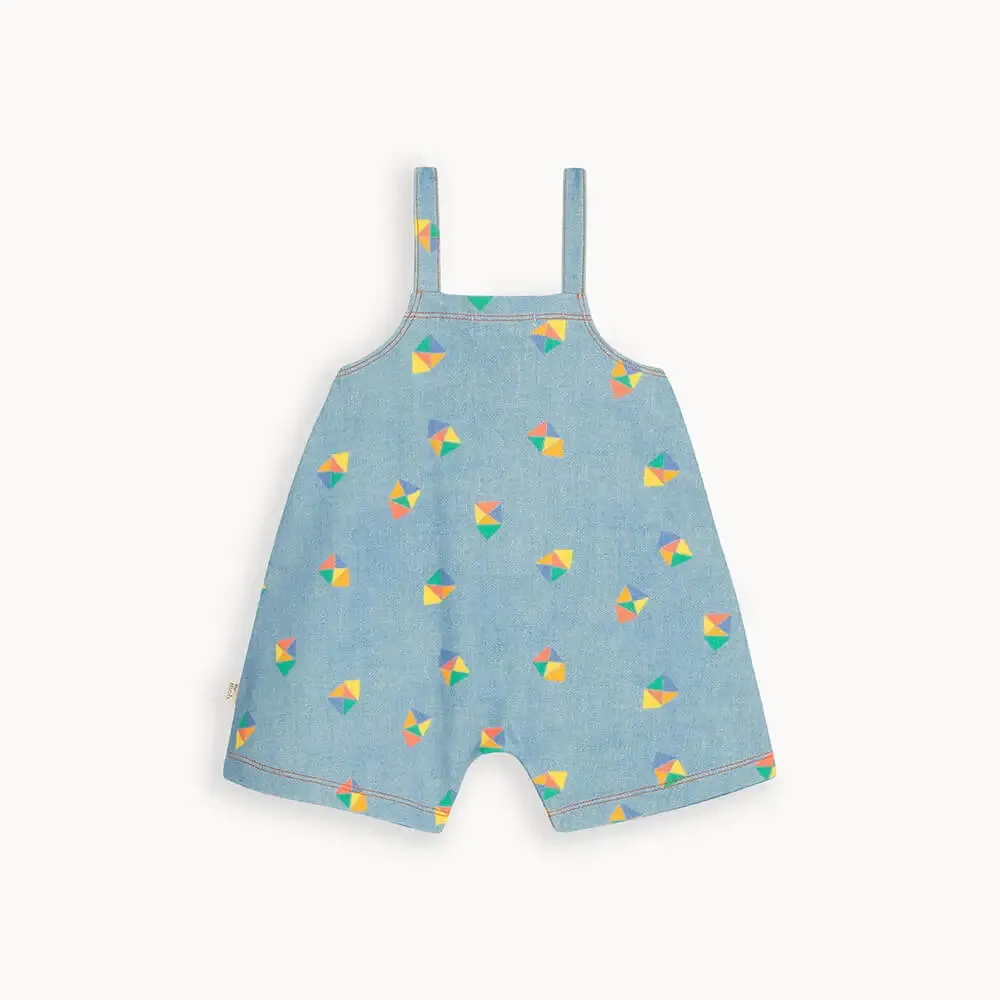 Mako - Beach Hut Denim Dungaree Shorts