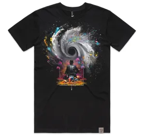 Mandala Vortex  Mens T Black