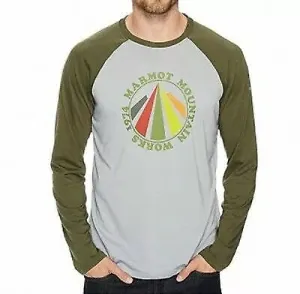Marmot Men T-Shirt Long Sleeve Tee Storm-Grey