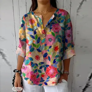 Mary Chic Floral Blouse