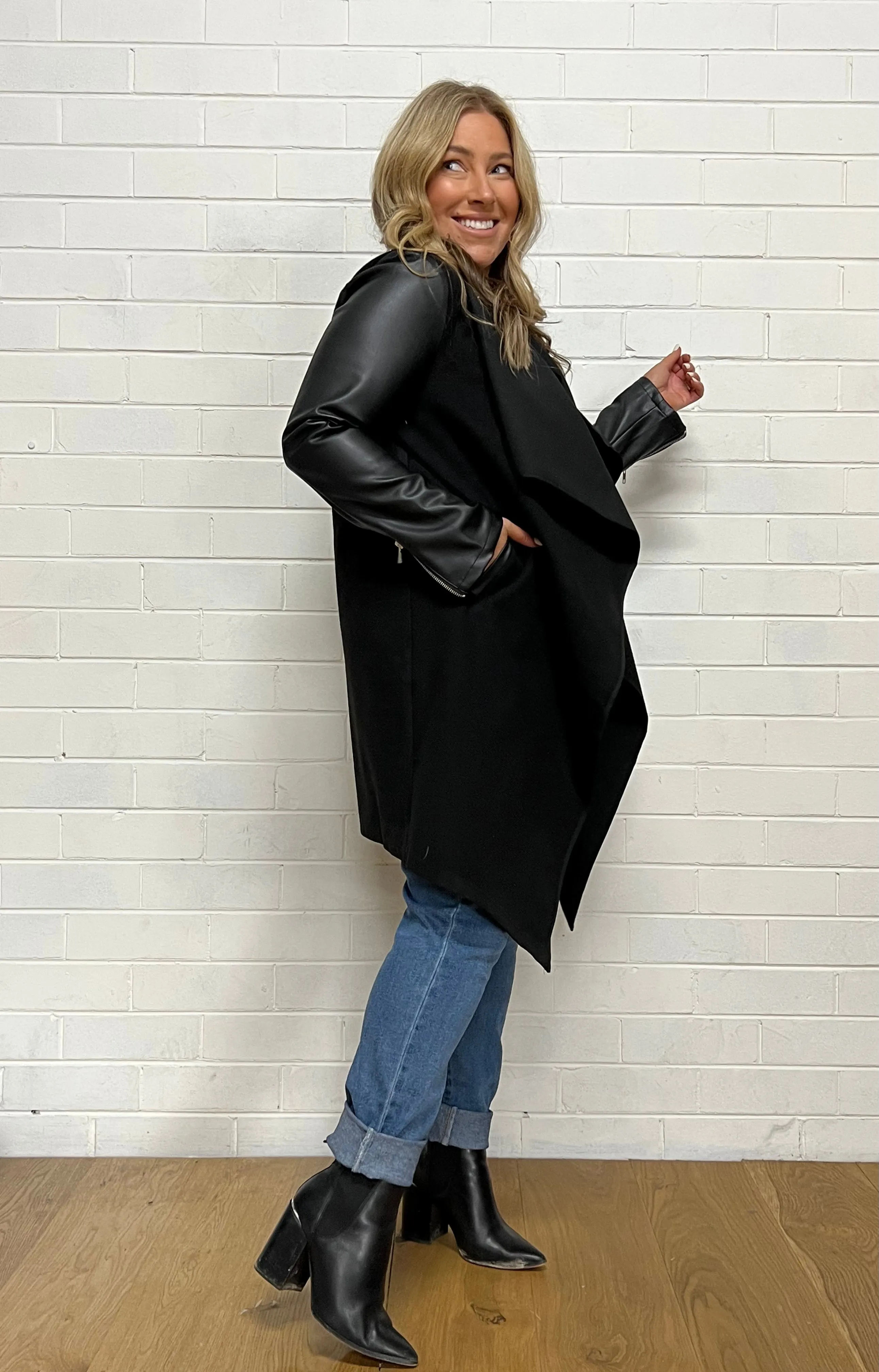 MAXIM  CONTRAST WATERFALL  COAT