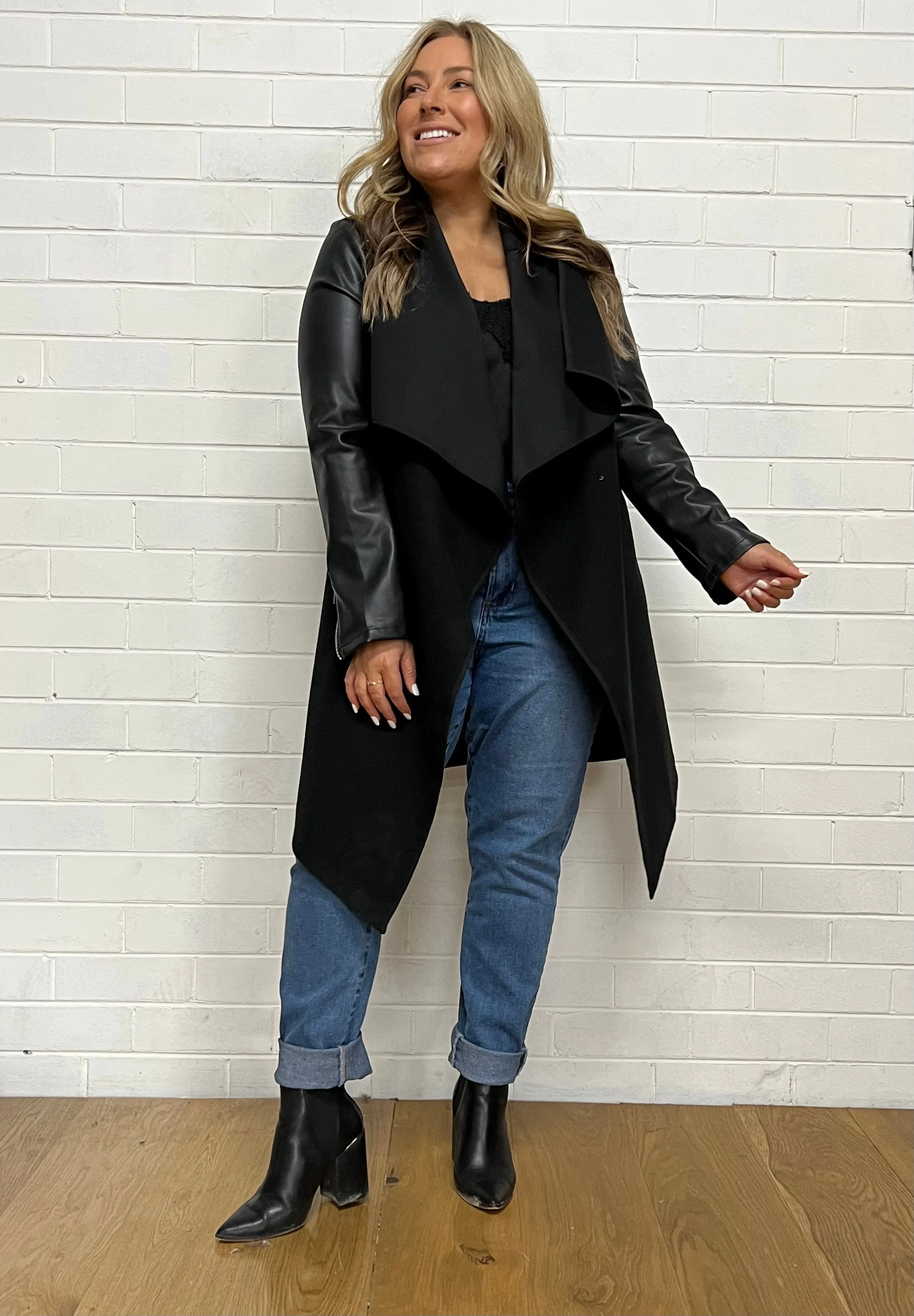 MAXIM  CONTRAST WATERFALL  COAT