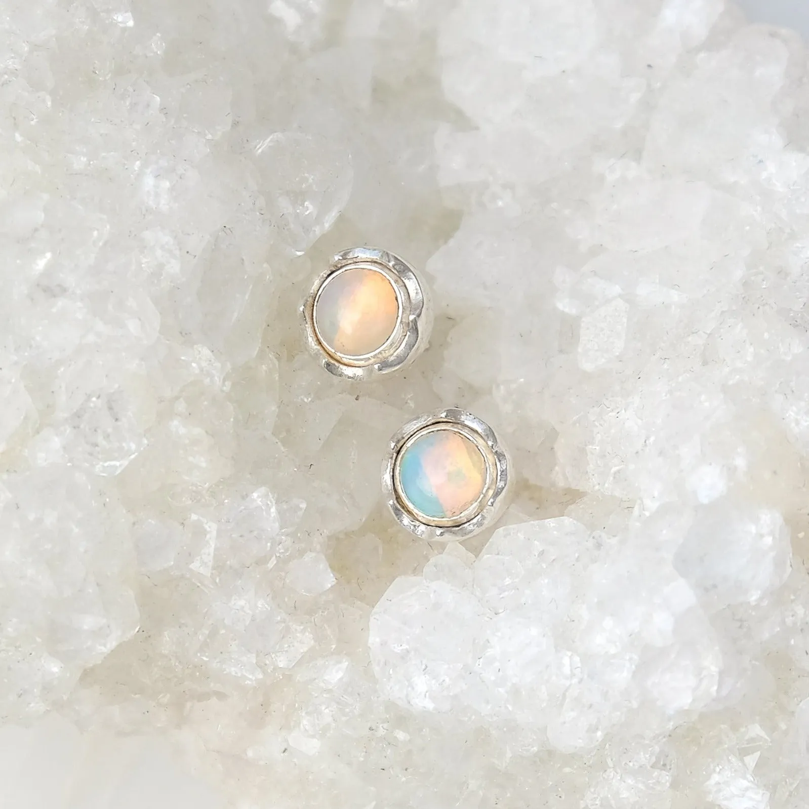 Maya Stud Earrings - Opal