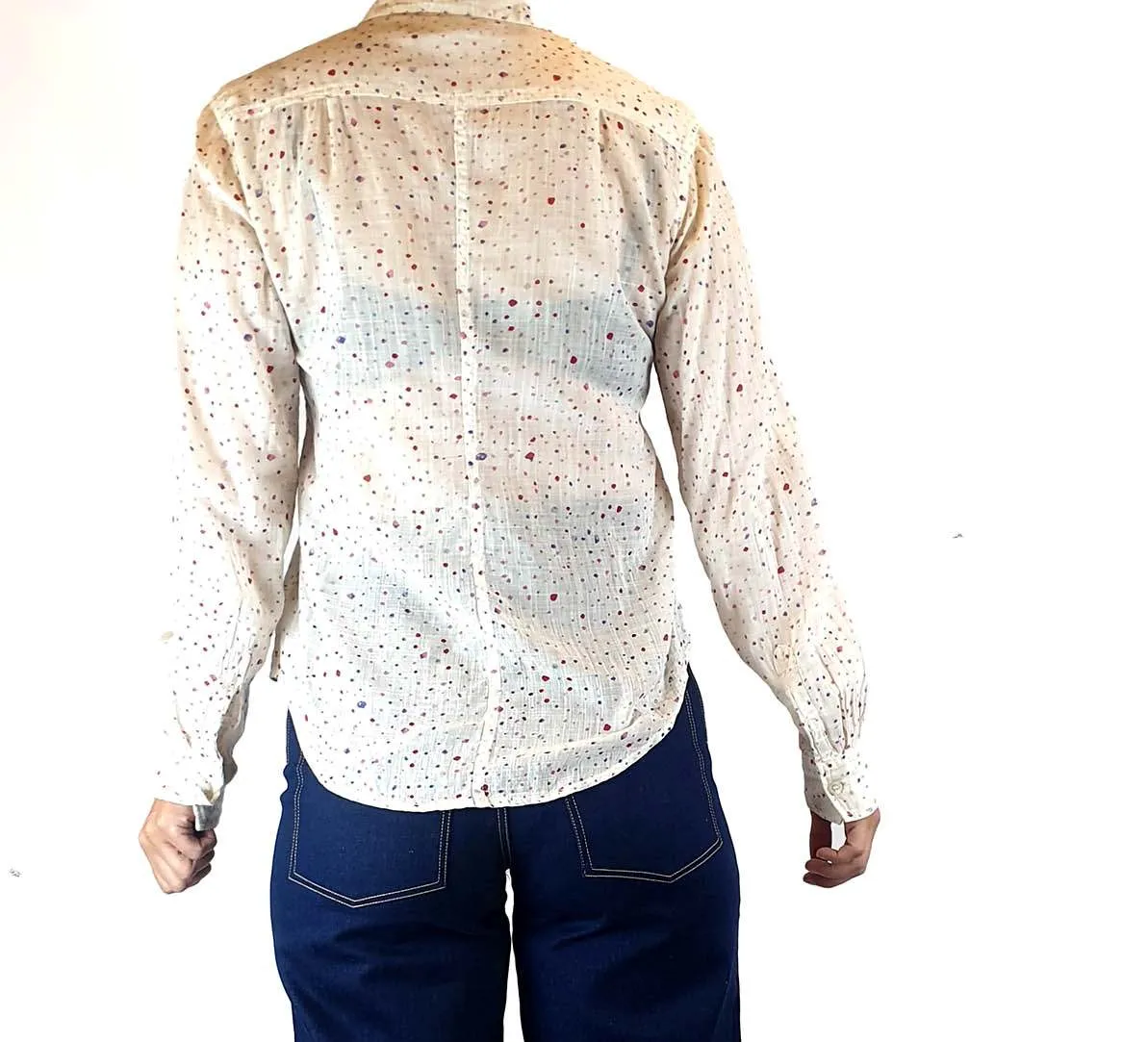 Meadow Rue 100% cotton paint splatter print shirt fits size 8