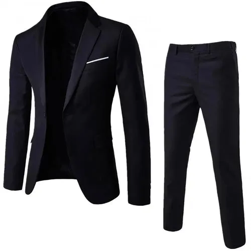 Men Blazers 2 Pieces Sets Business Suits Coats Pants Set Wedding