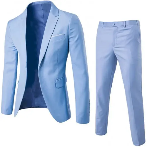 Men Blazers 2 Pieces Sets Business Suits Coats Pants Set Wedding
