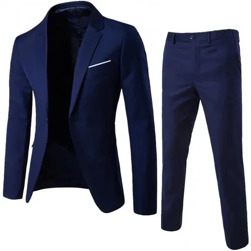 Men Blazers 2 Pieces Sets Business Suits Coats Pants Set Wedding