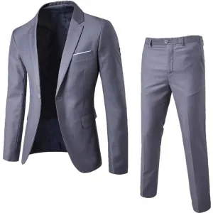 Men Blazers 2 Pieces Sets Business Suits Coats Pants Set Wedding