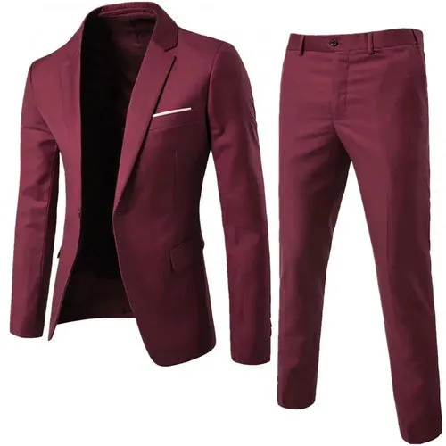 Men Blazers 2 Pieces Sets Business Suits Coats Pants Set Wedding