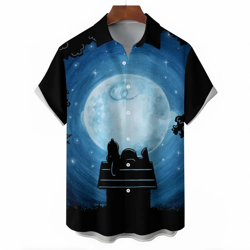 Men's Cartoon Character Casual Short Sleeve Shirt 2311000030
