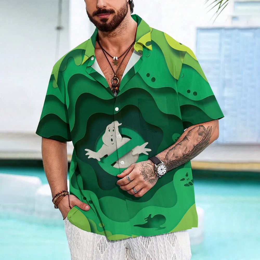 Men's Cartoon Print Casual Short Sleeve Shirt 2311000113