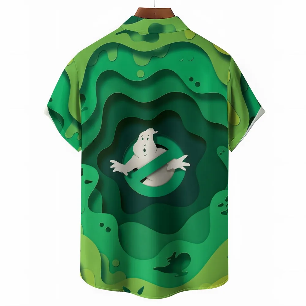 Men's Cartoon Print Casual Short Sleeve Shirt 2311000113