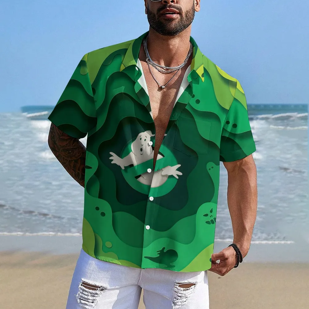 Men's Cartoon Print Casual Short Sleeve Shirt 2311000113