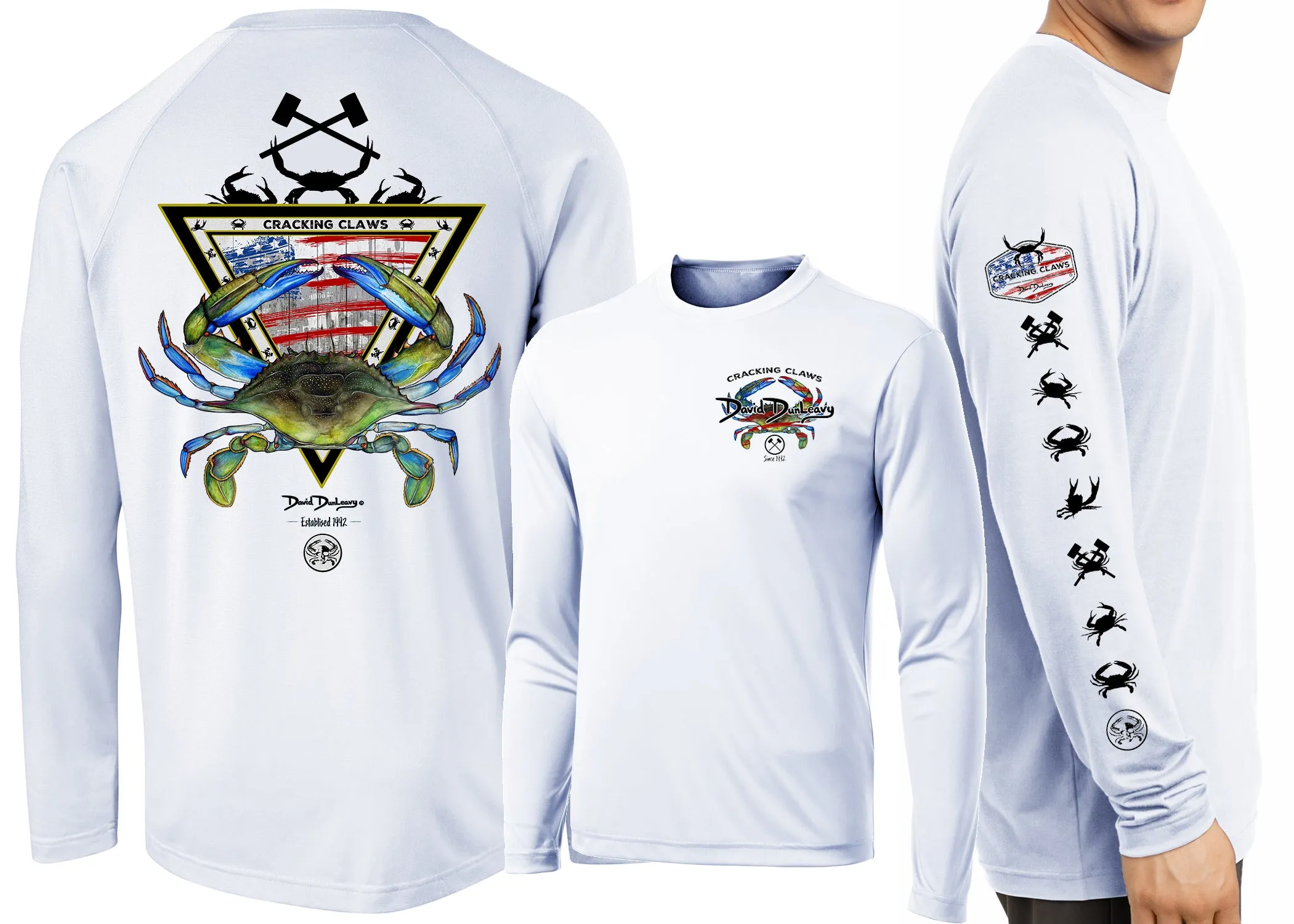Men’s Performance American Blue Crab Long Sleeve