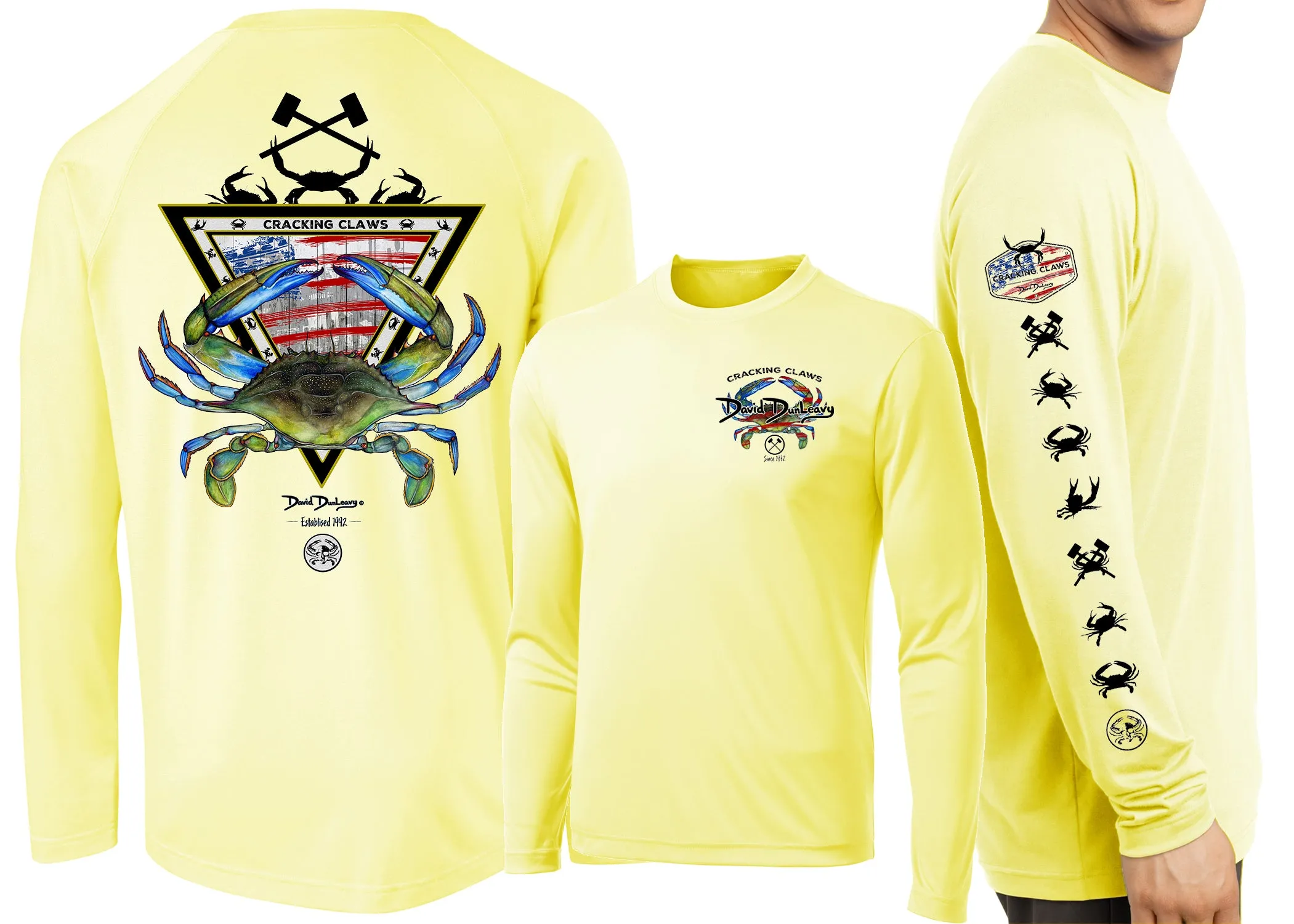 Men’s Performance American Blue Crab Long Sleeve