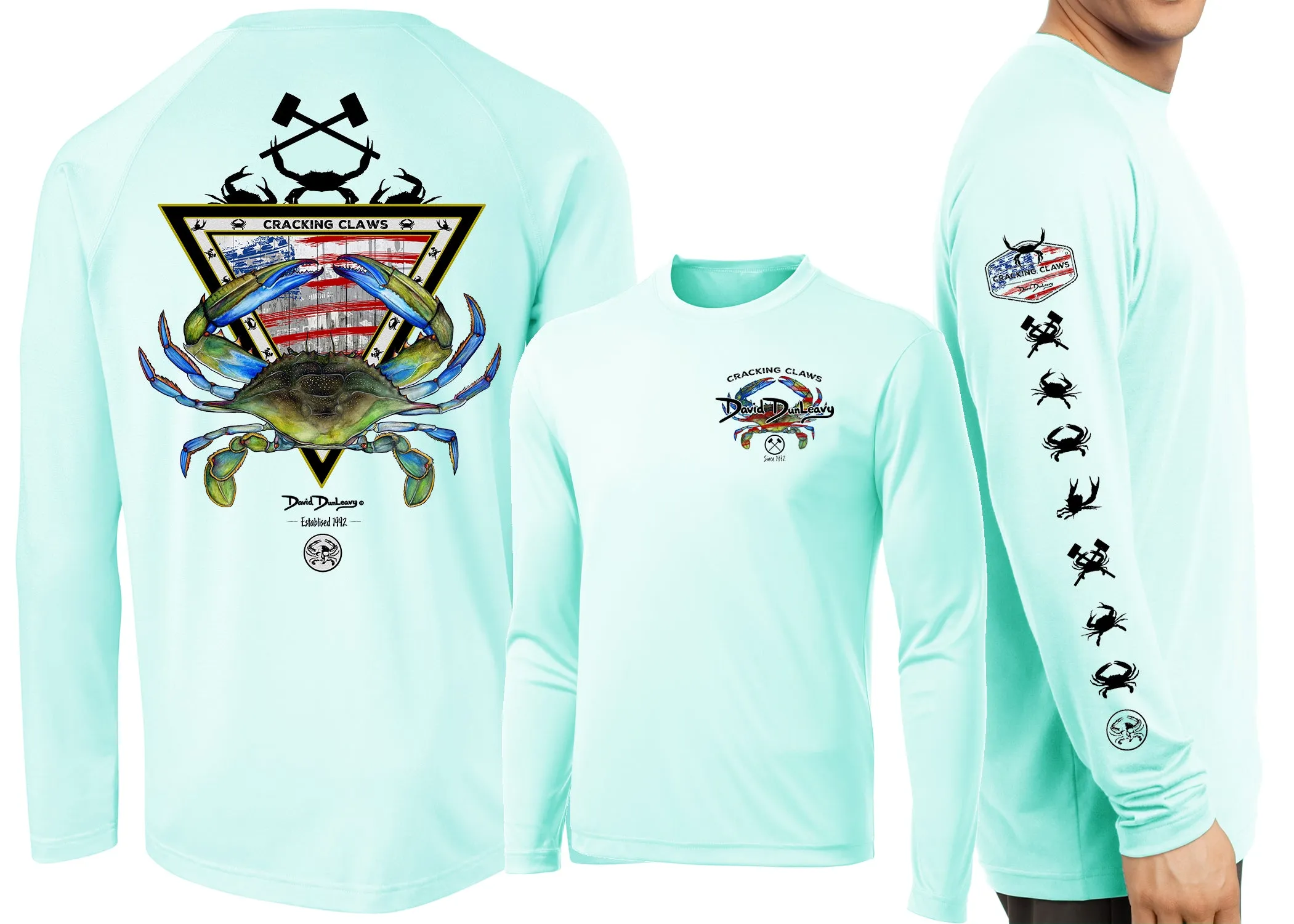 Men’s Performance American Blue Crab Long Sleeve