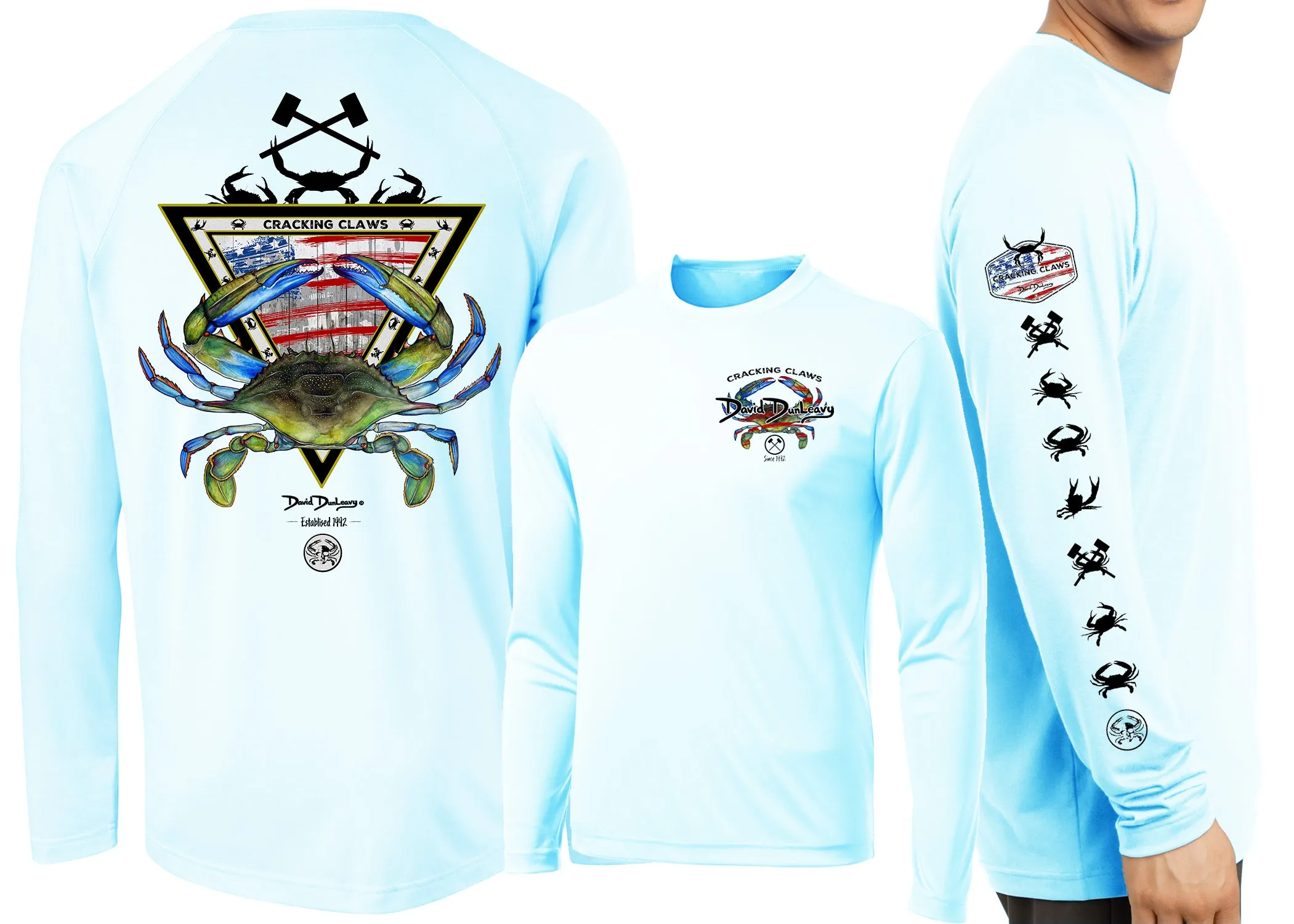 Men’s Performance American Blue Crab Long Sleeve