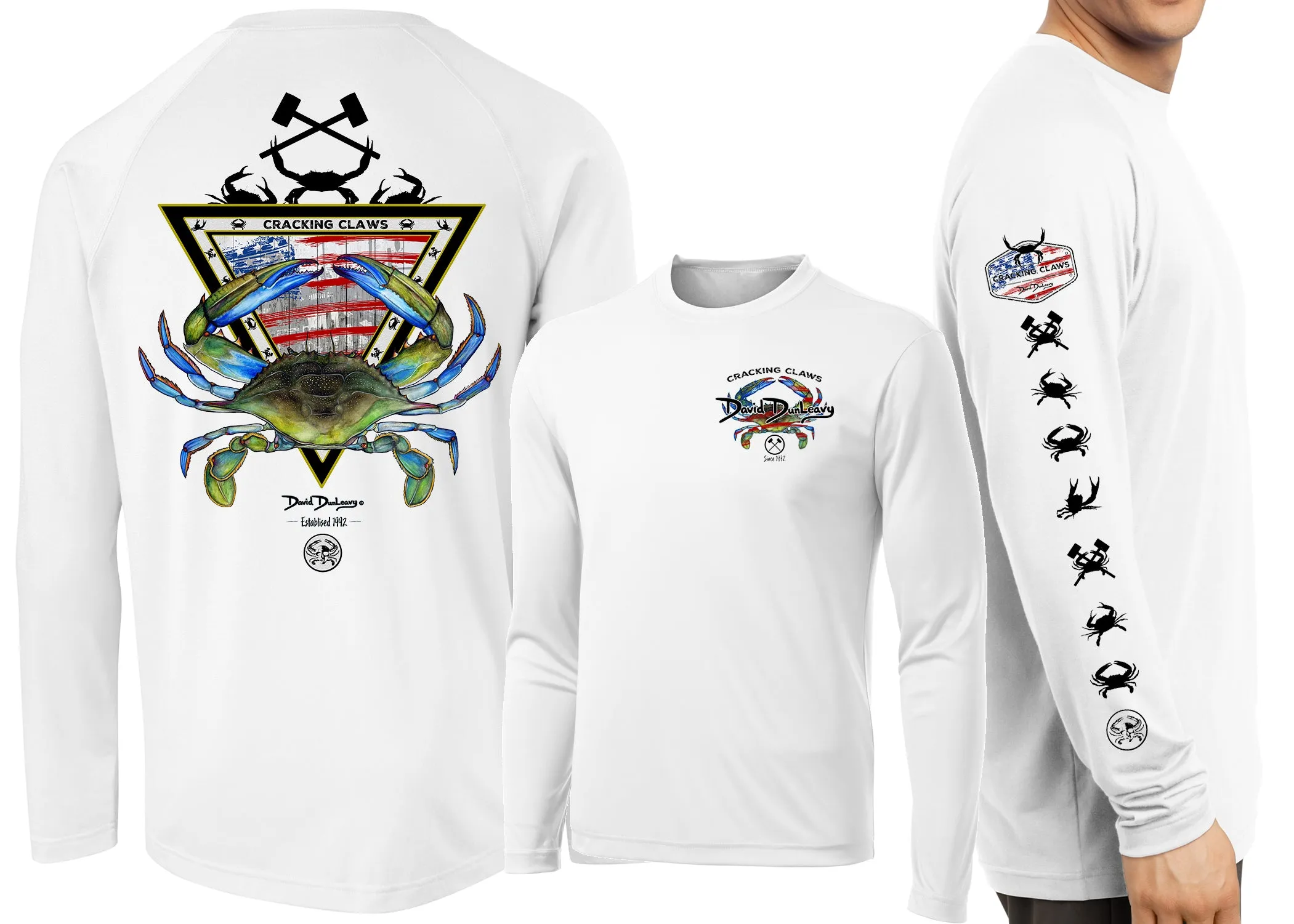 Men’s Performance American Blue Crab Long Sleeve