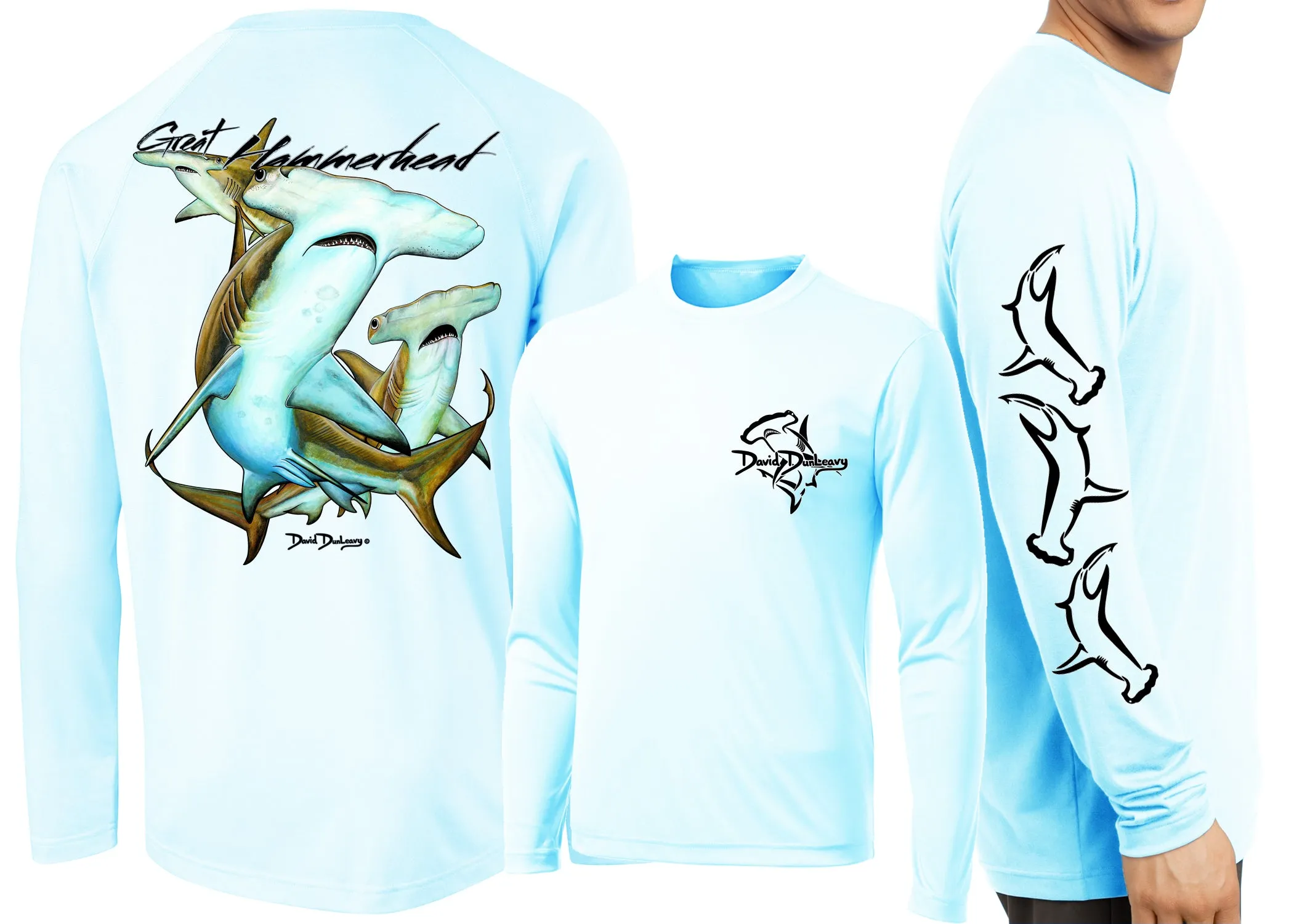 Men’s Performance Great Hammerhead Sharks Long Sleeve