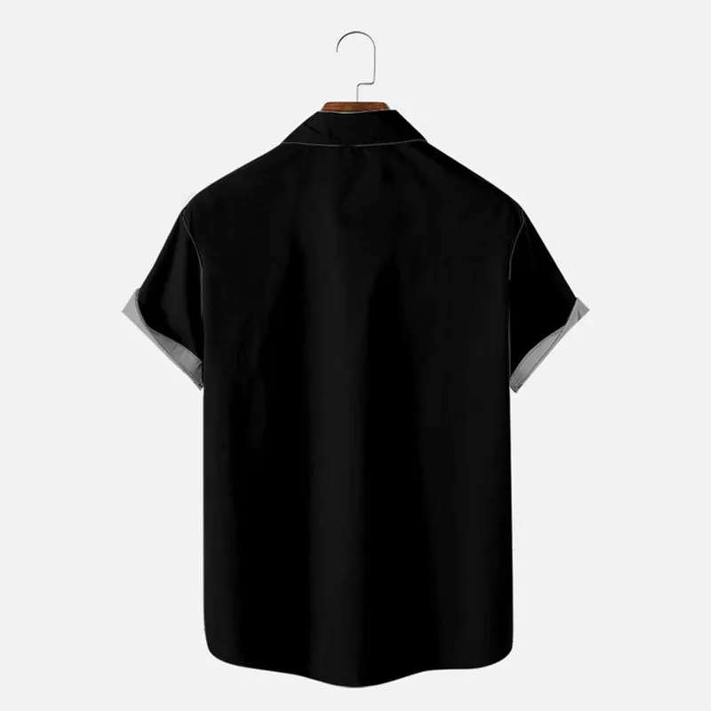 Men's Santa Giving Pouring Drinks Short Sleeve Shirt