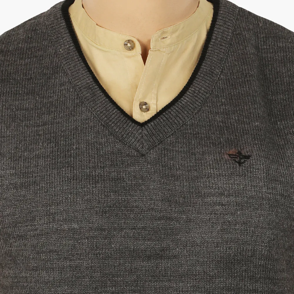 Men's Sleeveless Sweater - Grey