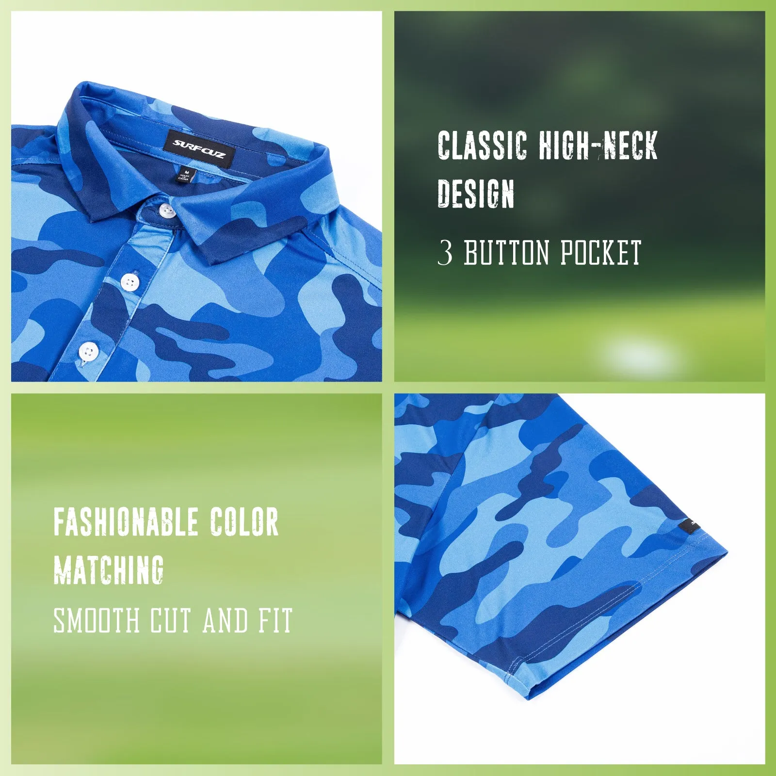 Men's Stretch Golf Polo Shirts
