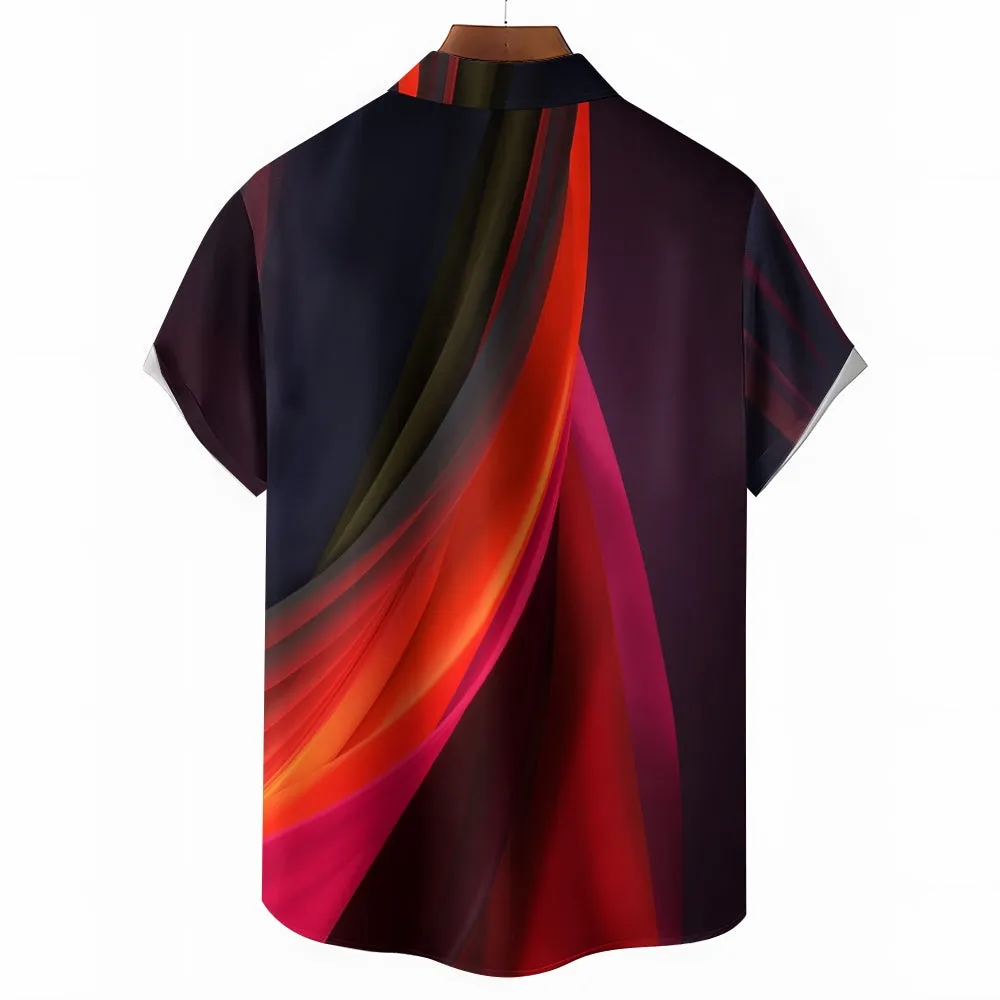 Men's Texture Casual Short Sleeve Shirt 2312000500