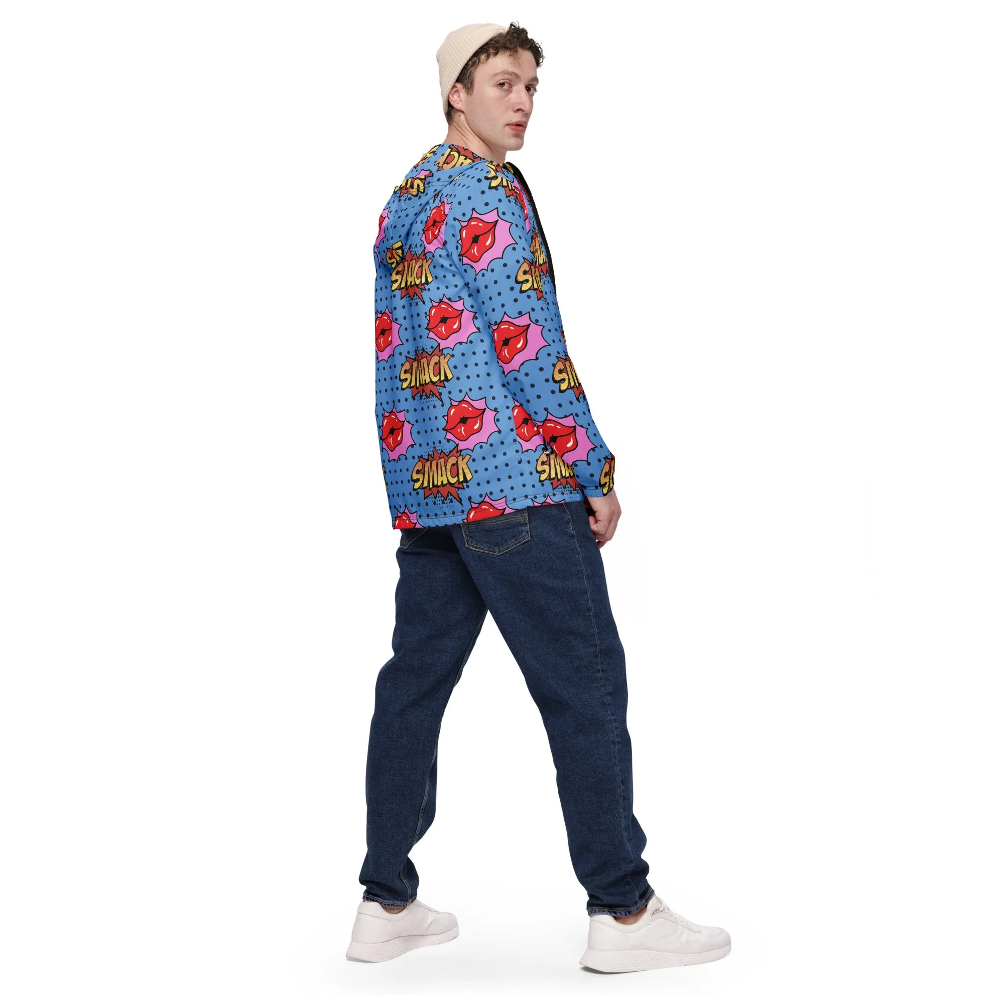 Men’s windbreaker Smack Kiss for Men, Back To School, Gift