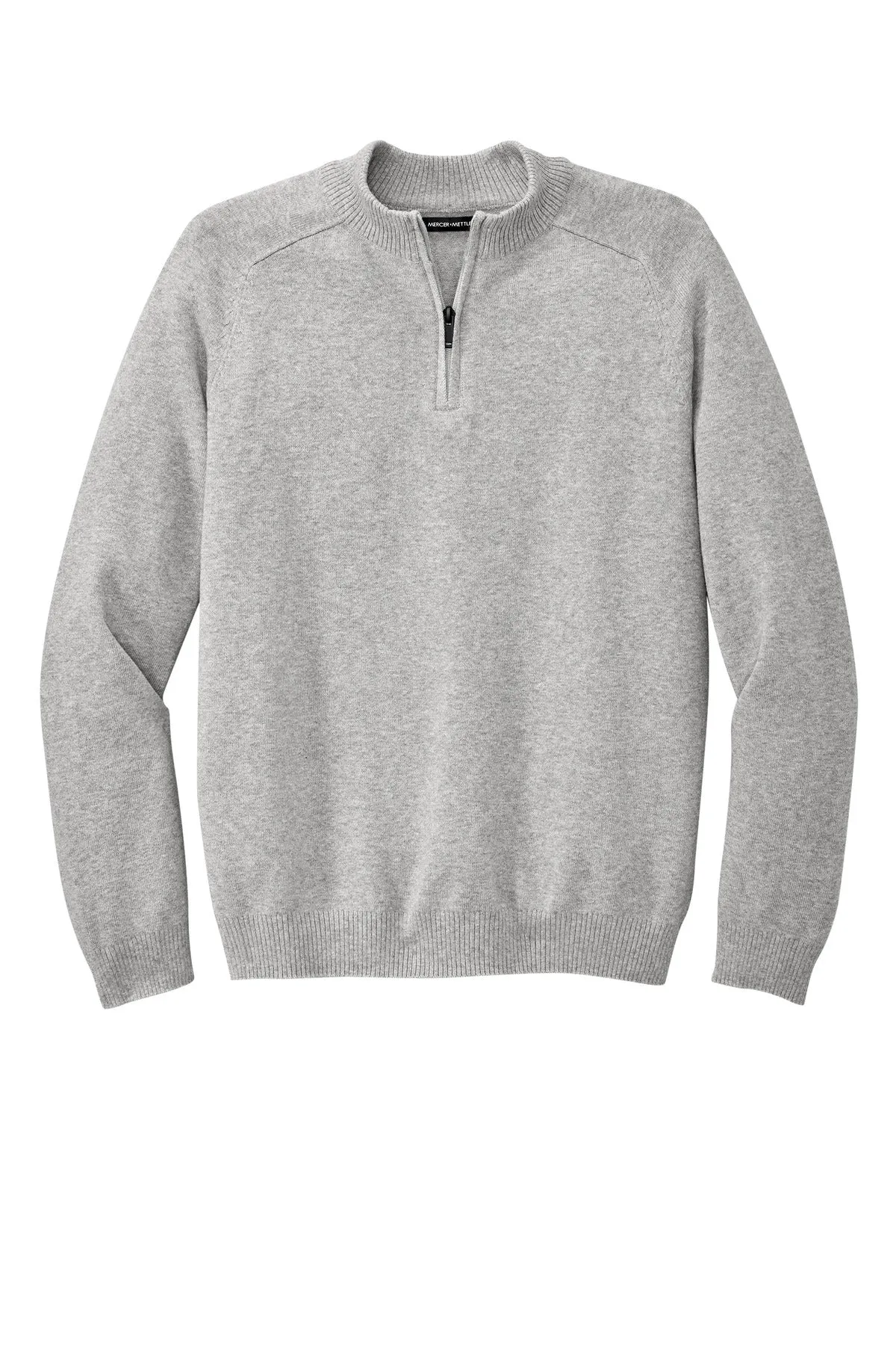Mercer Mettle 1/4-Zip Sweater MM3020 Gusty Grey Heather