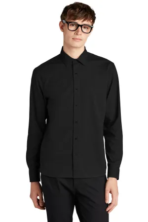 Mercer Mettle Long Sleeve Stretch Woven Shirt MM2000 Deep Black