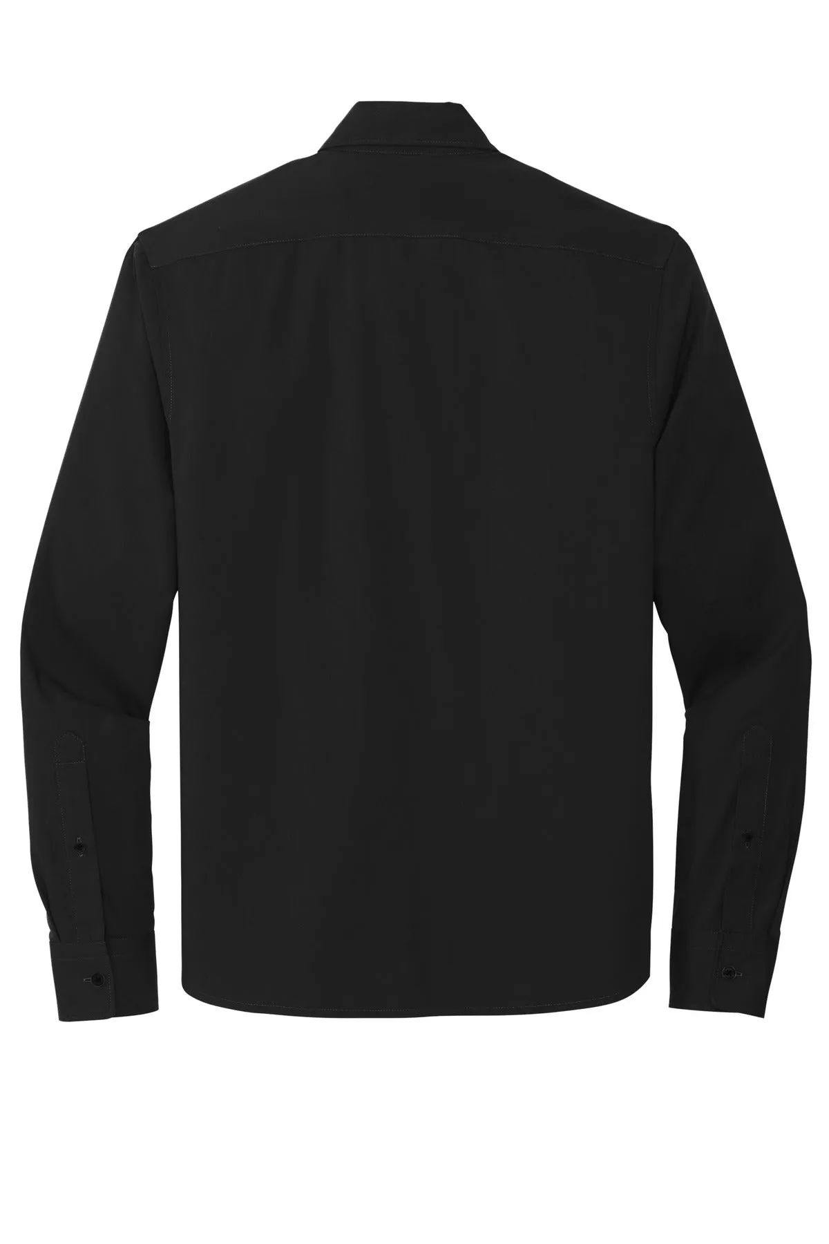 Mercer Mettle Long Sleeve Stretch Woven Shirt MM2000 Deep Black