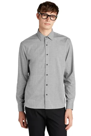Mercer Mettle Long Sleeve Stretch Woven Shirt MM2000 Gusty Grey End On End
